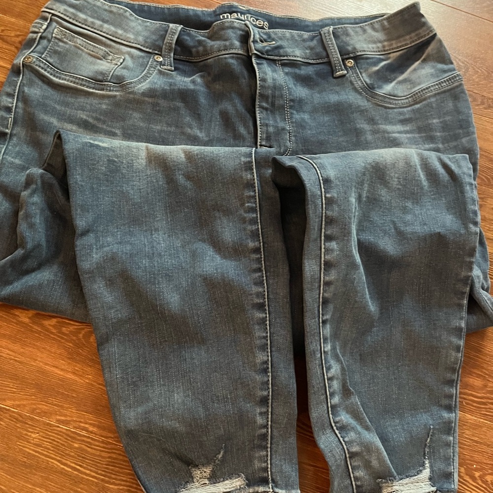 Maurices Women's Dark Blue Skinny Jeans